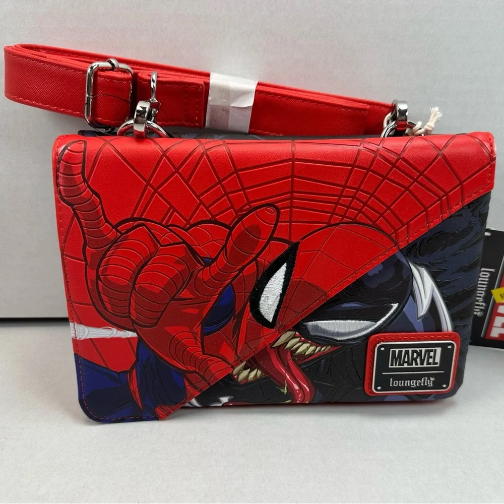 Loungefly Marvel Spider-Man Venom Split Crossbody Bag - BoxLunch Exclusive
